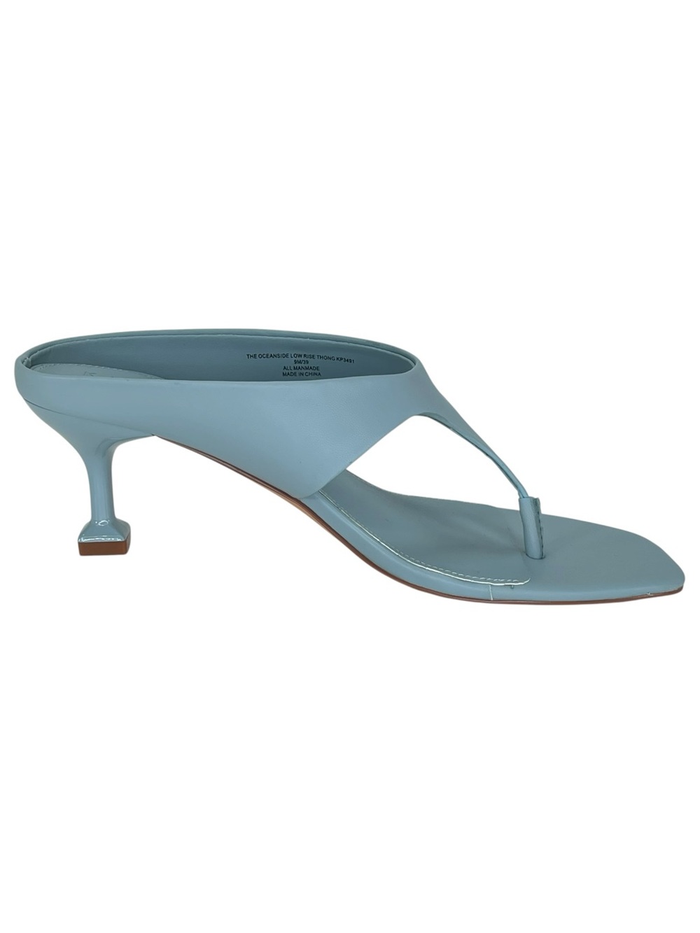 Katy Perry Oceanside Blue Low Rise Heeled Womens Thong Sandals Size 9M - Picture 5 of 10